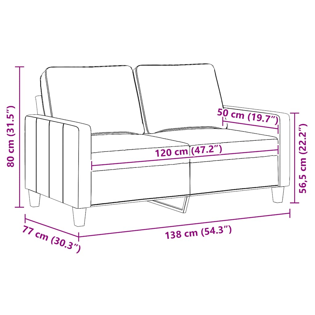 3-Sitzer-Sofa Hellgrau 180 cm Stoff