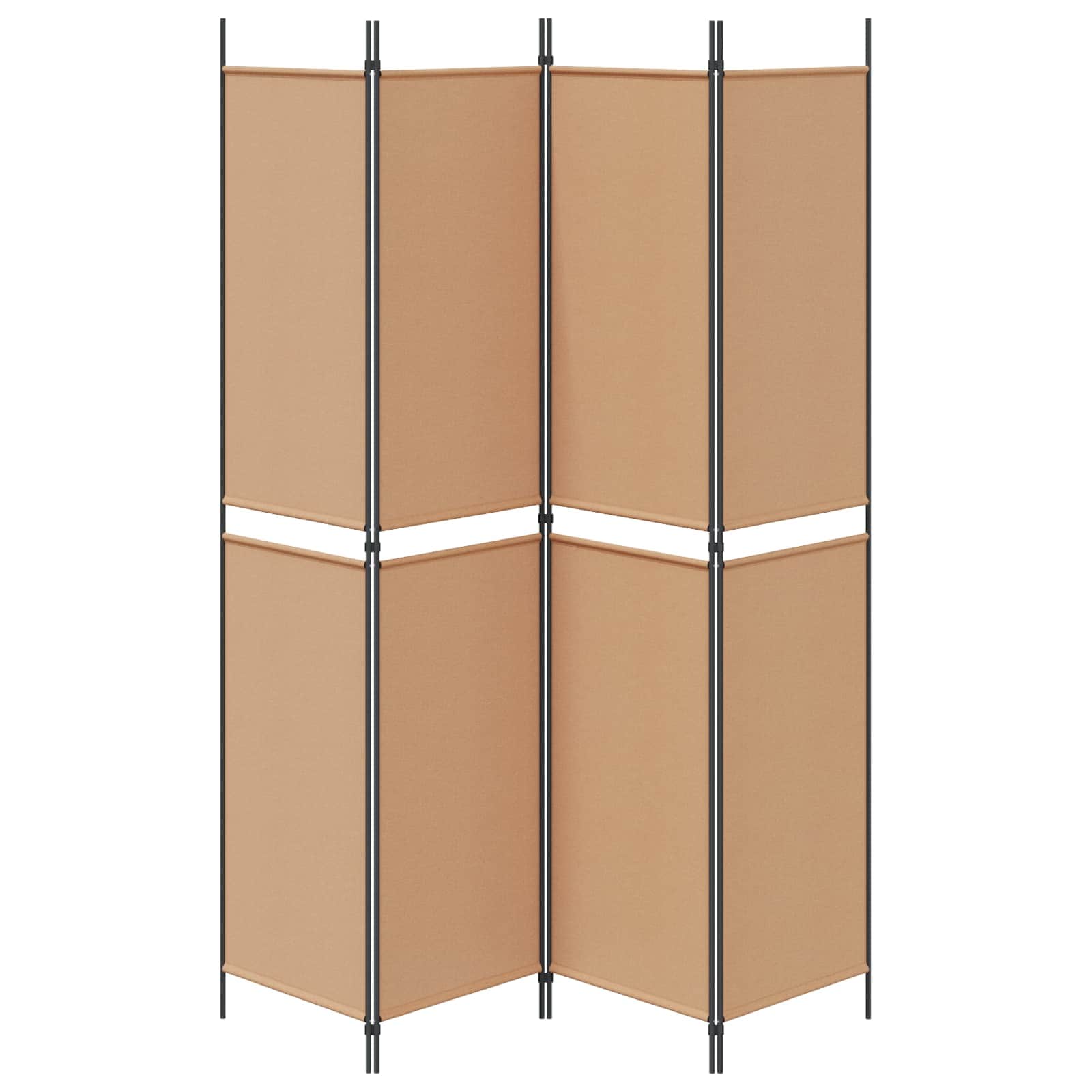 3-teiliger Raumteiler Beige 150 x 180 cm Stoff