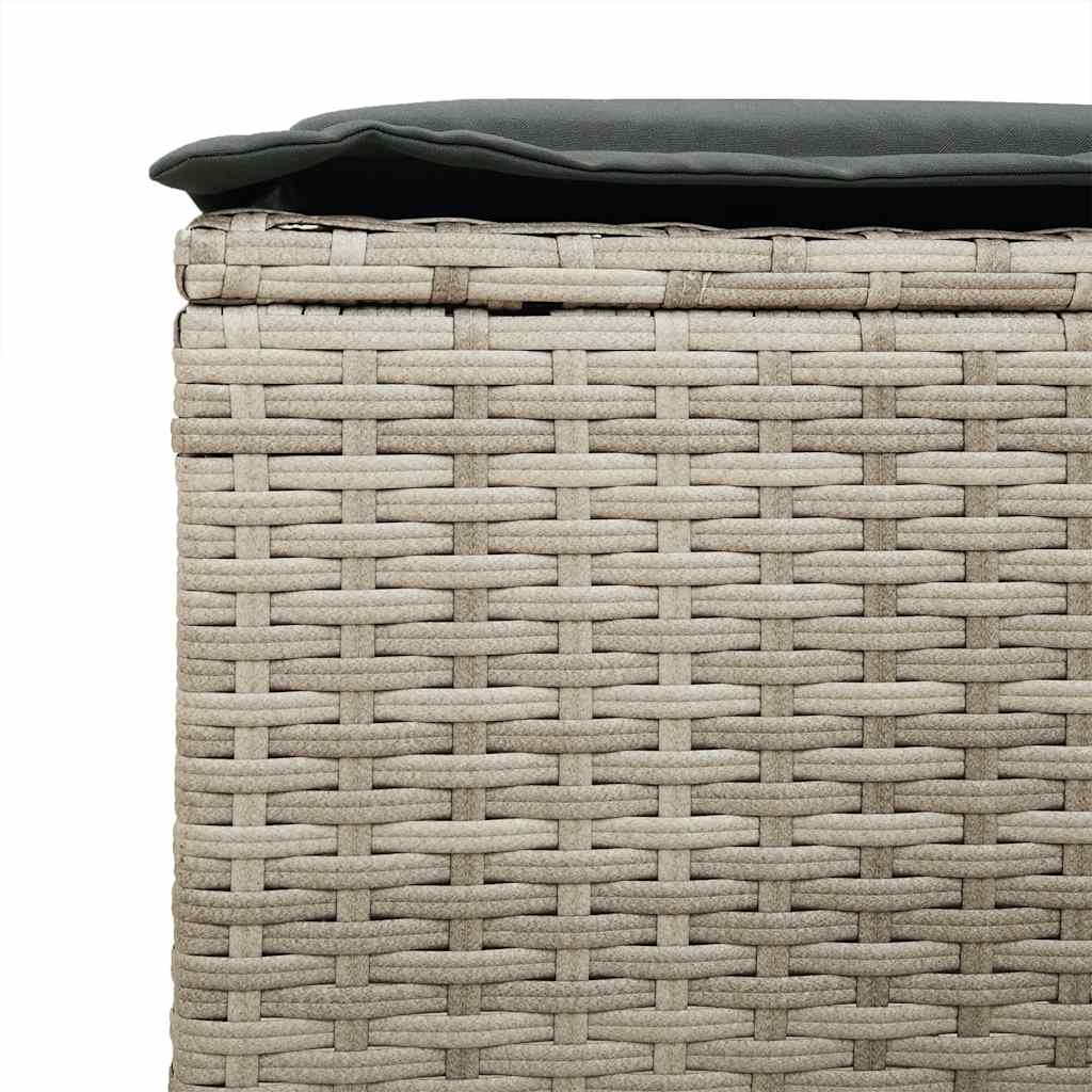 4-tlg. Garten-Sofagarnitur mit Kissen Schwarz Poly Rattan