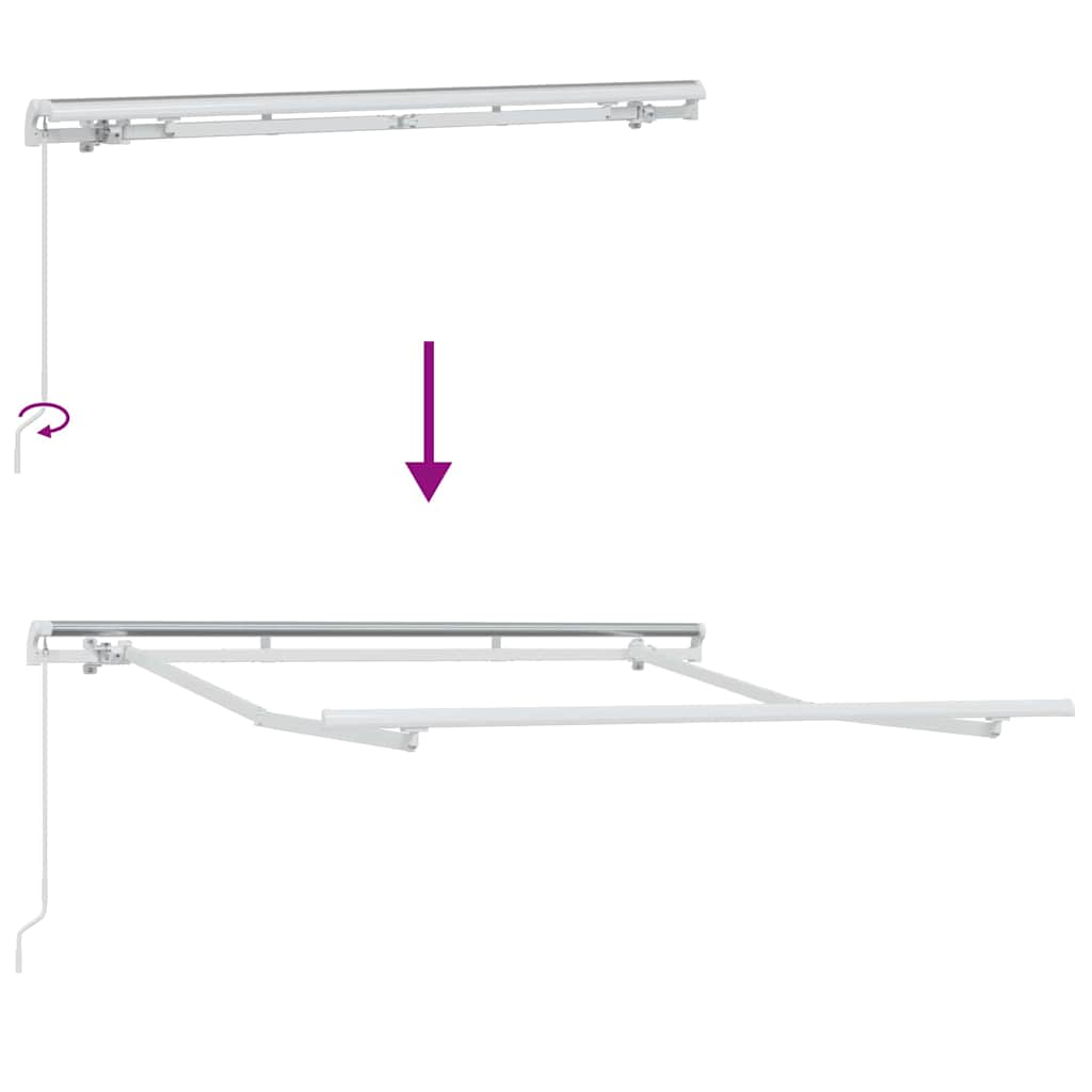Markisenrahmen Weiß 2,5 x 2 m Metall