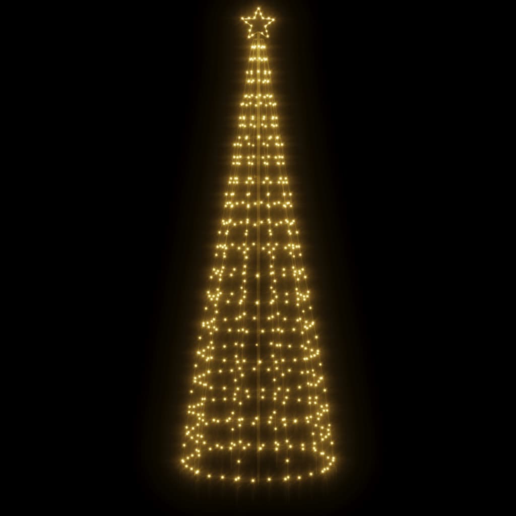 LED-Weihnachtsbaum mit Erdspießen 220 LEDs Warmweiß 180 cm