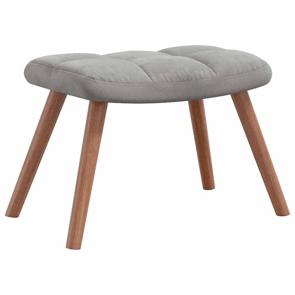 Schaukelstuhl Dunkelgrau Samt