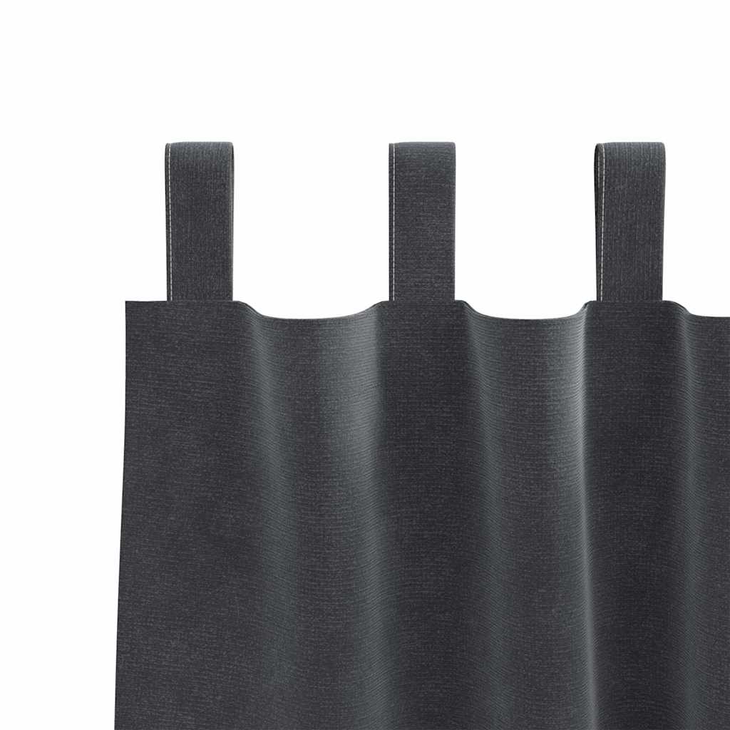 Verdunkelungsvorhänge 2 pcs Schwarz 140 x 140 cm Samt
