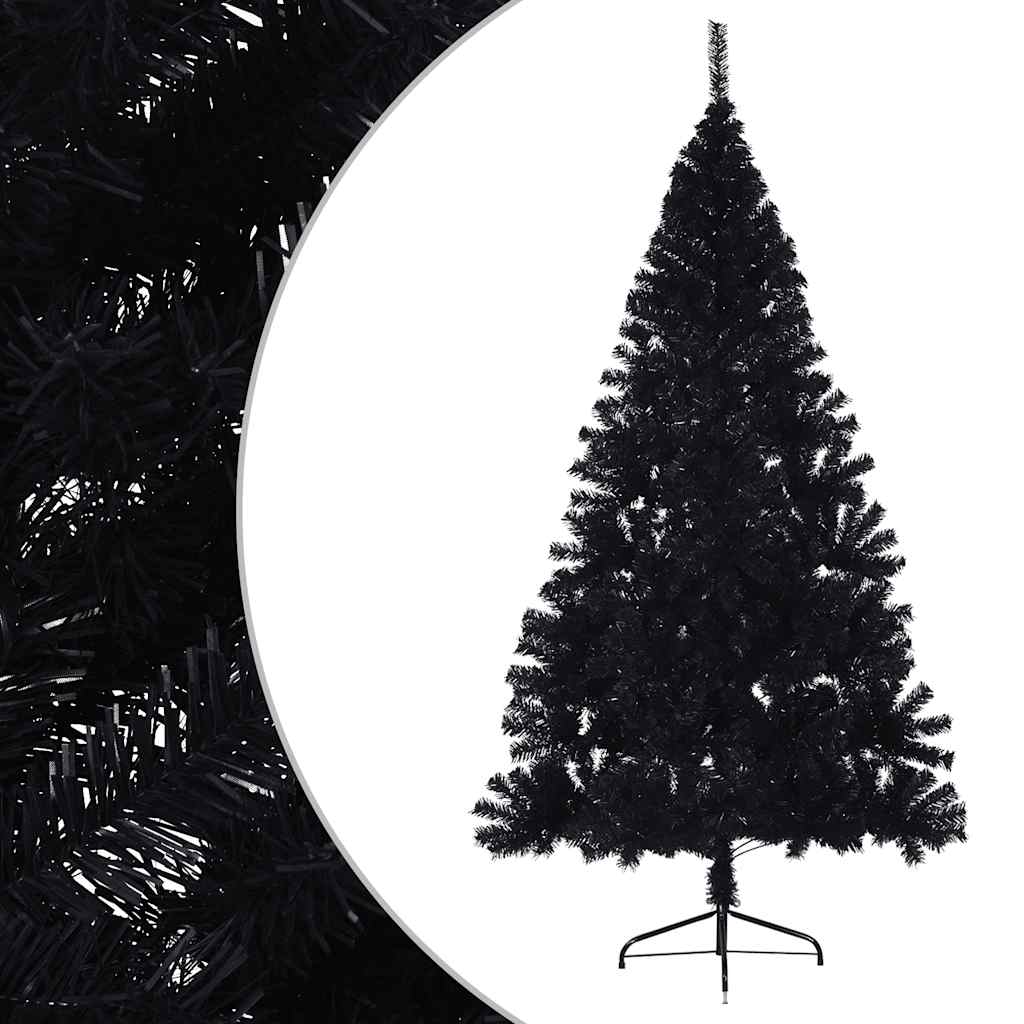 Künstlicher Halb-Weihnachtsbaum mit Ständer Grün 150 cm PVC