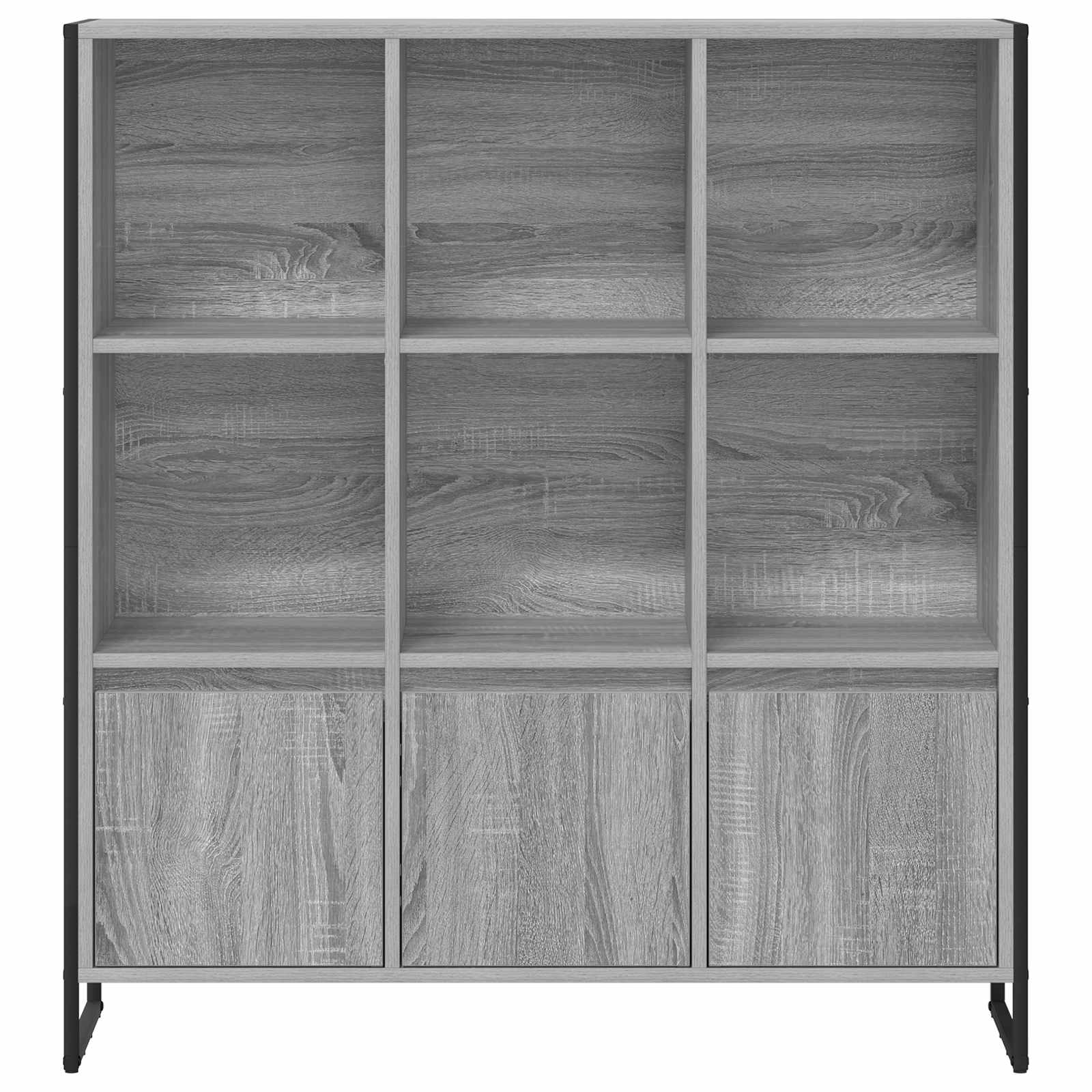 Bücherregal 2 pcs Schwarz Eichen-Optik 99,5 x 30 x 108 cm