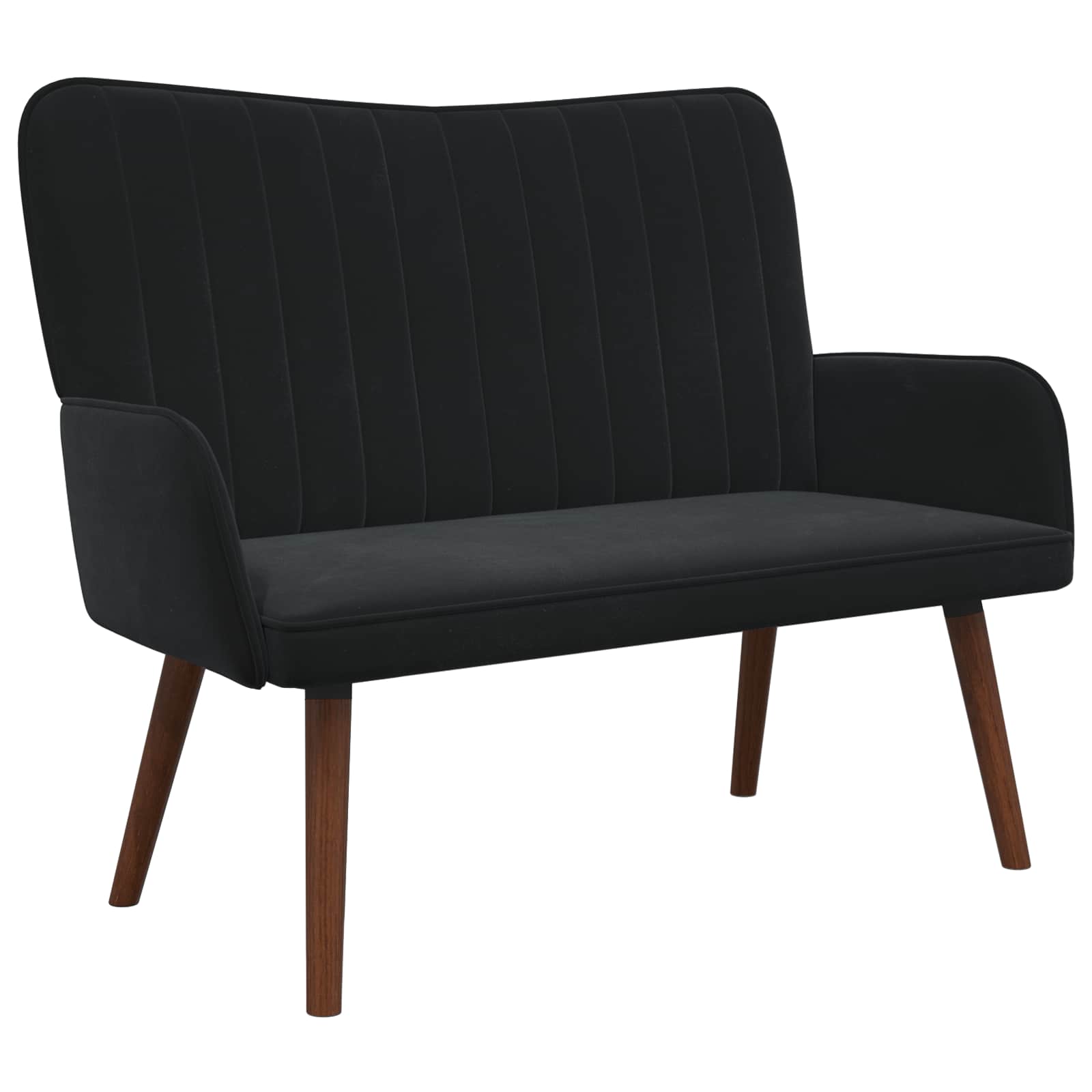 2-Sitzer Sofa Hellgrau 115 x 61 x 87 cm Samt (V)