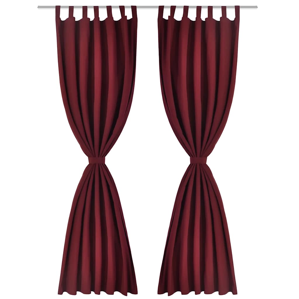 Vorhänge Gardinen aus Satin 2-teilig 140 x 175 cm Schwarz