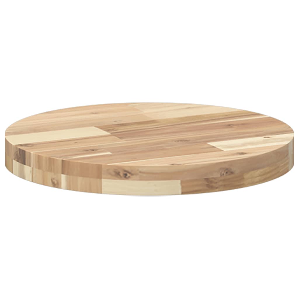 Tischplatte Rund Ø40x2 cm Massivholz Akazie
