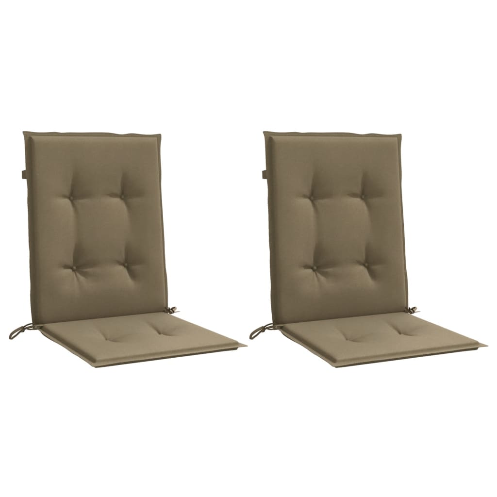 Niedriglehner-Auflagen 2 Stk Melange Anthrazit 100x50x7cm Stoff