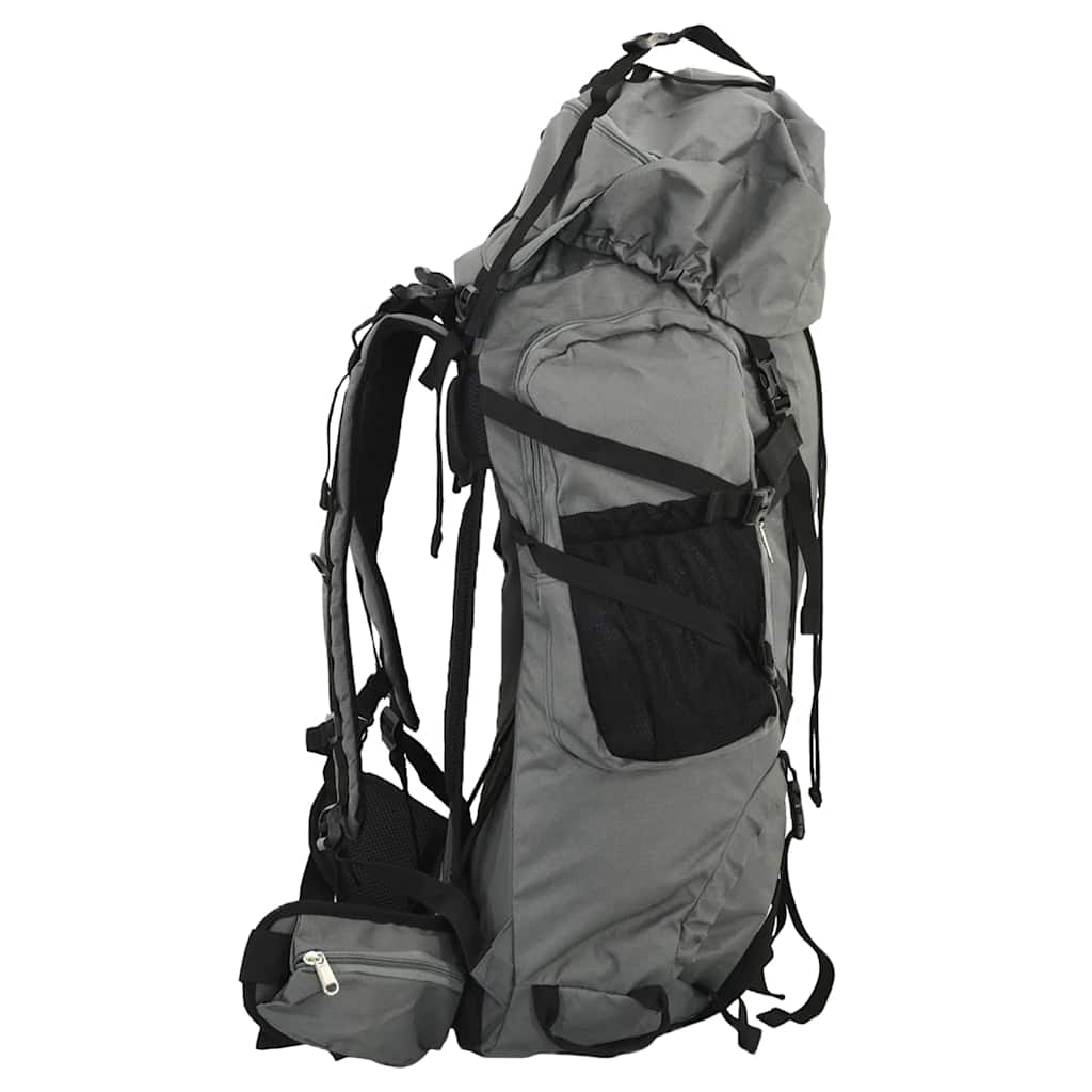 Wanderrucksack Schwarz 60 L Oxford-Gewebe