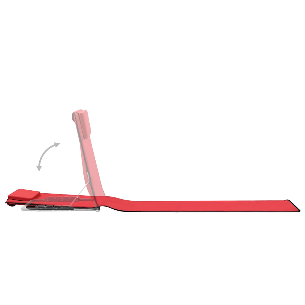 Klappbare Strandmatte 2 Stk. Stahl und Stoff Blau