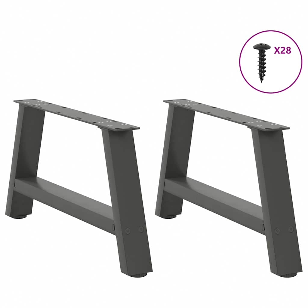 Couchtischbeine A-Form 2 Stk. 30x(30-31) cm Stahl