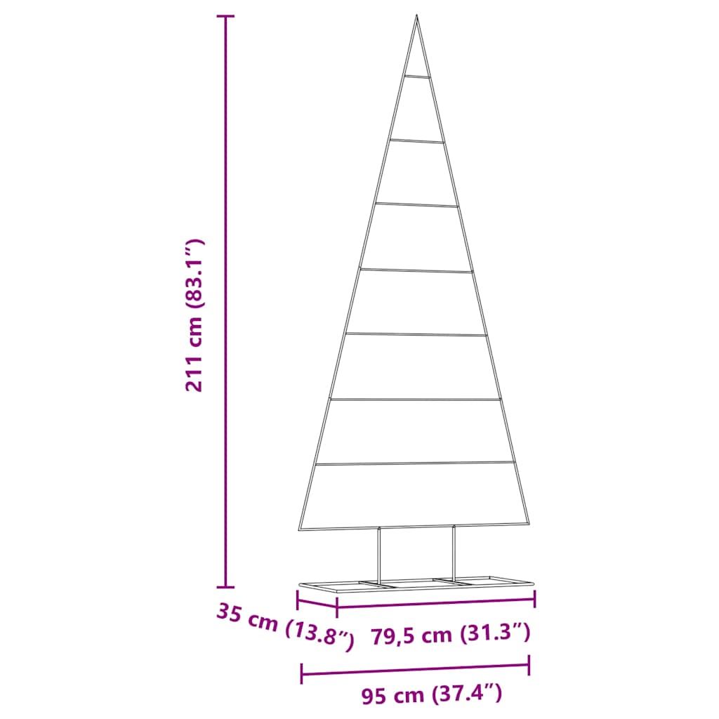 Metall Weihnachtsbaum Gold 60 cm Pulverbeschichteter Stahl