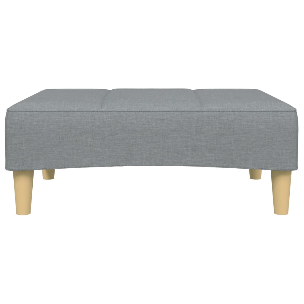 Fußhocker Hellgrau 77x55x31 cm Stoff