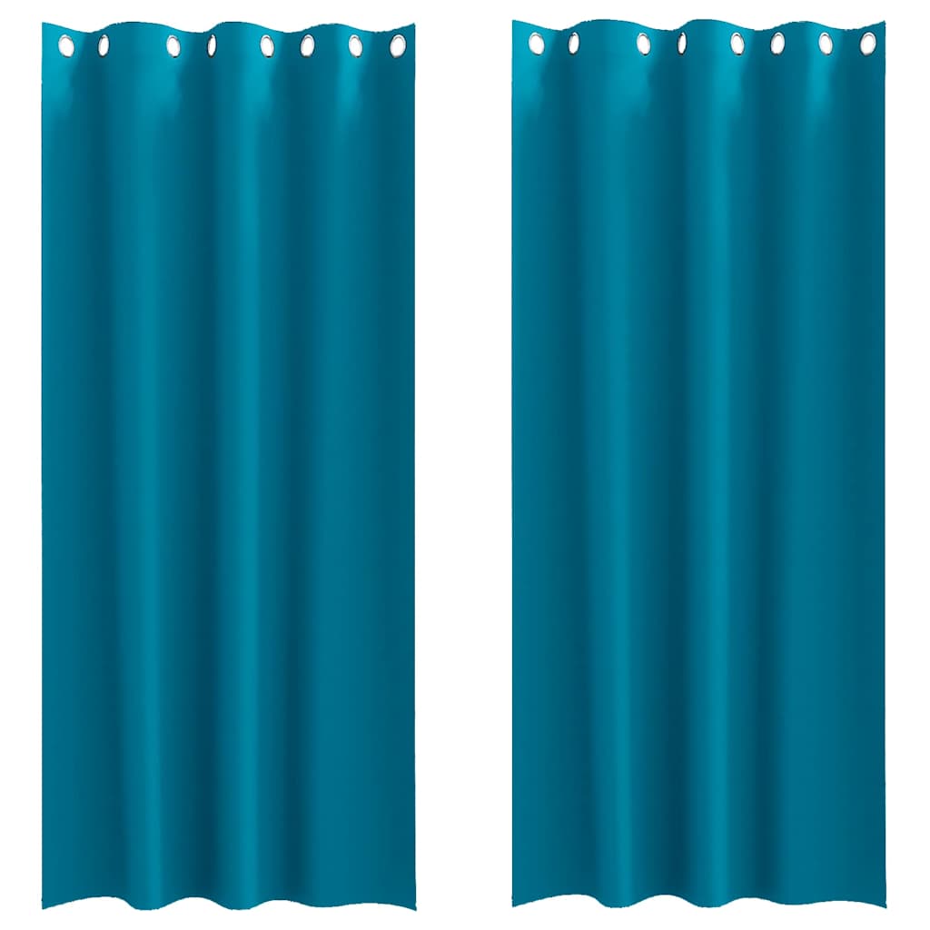 Verdunkelungs-Vorhänge mit Ringen 2 pcs Beige 140 x 140 cm
