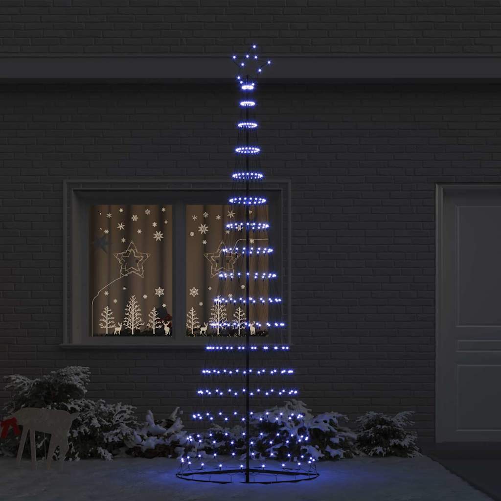 LED-Weihnachtsbaum mit 230 LEDs Mehrfarbig 184,5 cm Metall
