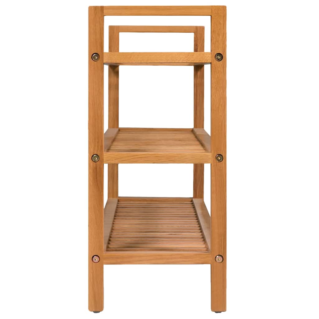Schuhregal mit 2 Etagen 50x27x40 cm Massivholz Eiche