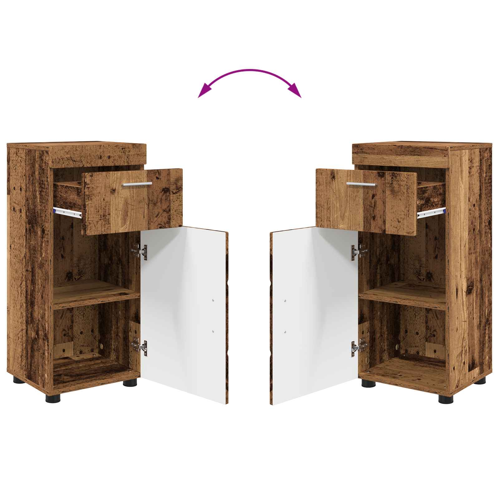 Badezimmermöbel-Set TULUM 2 pcs Weiß 60 x 34 x 63 cm