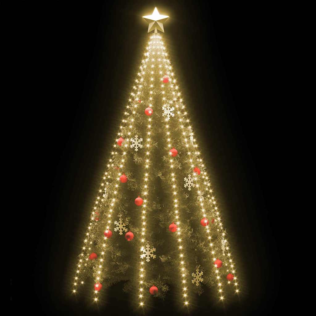 Weihnachtsbaum-Lichternetz mit 180 LEDs Kaltweiß 180 cm