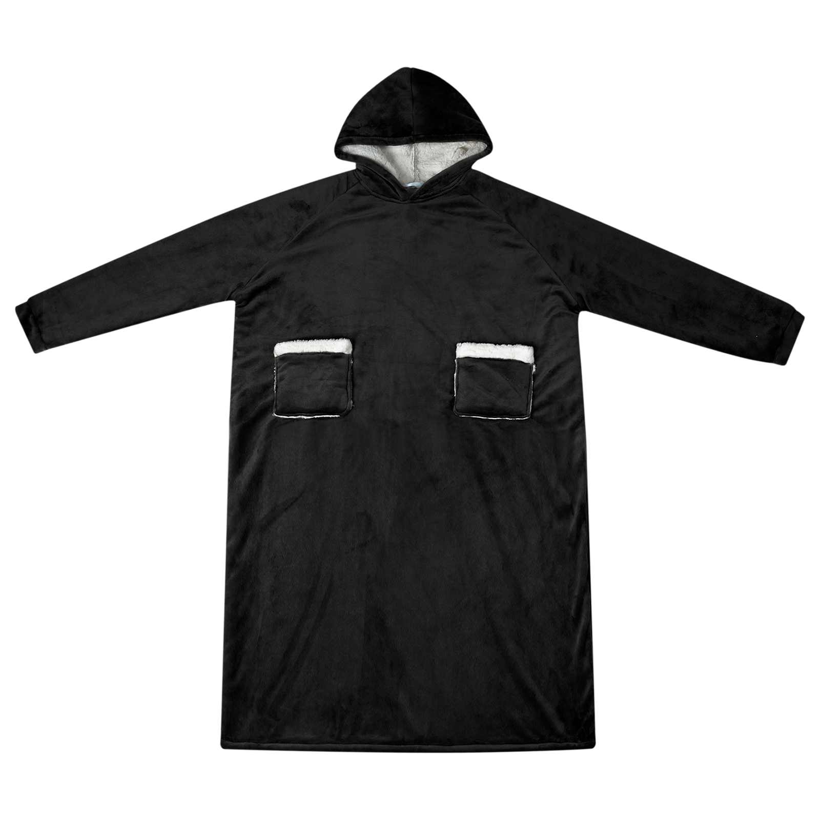 Decken-Hoodie Beige M Fleece und Flanell