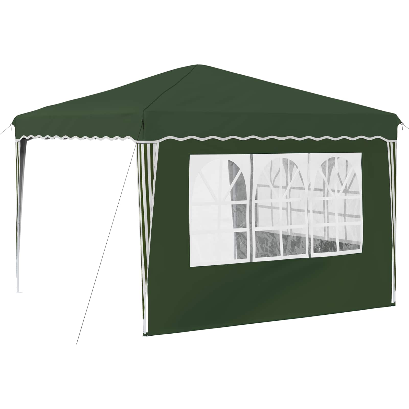Pop-up Partyzelt 288 x 288 x 245 cm Creme Oxford-Stoff