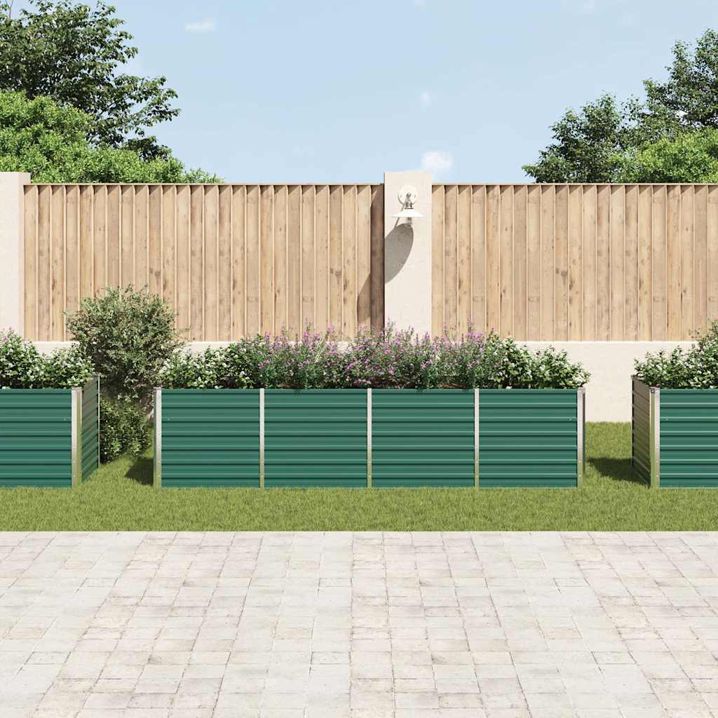 Garten-Hochbeet Verzinkter Stahl 240x80x77 cm Grün