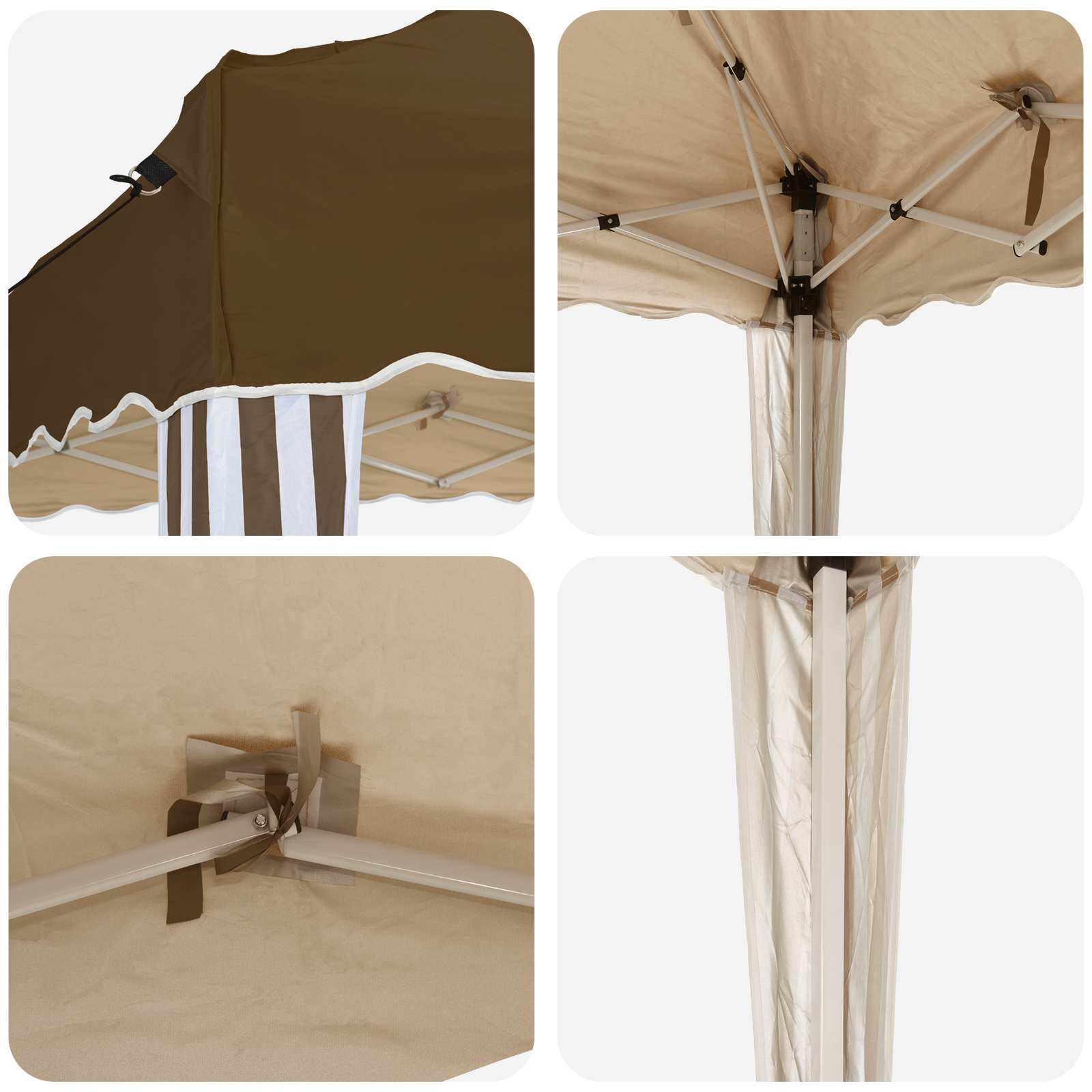 Pop-up Partyzelt 575 x 290 x 245 cm Creme