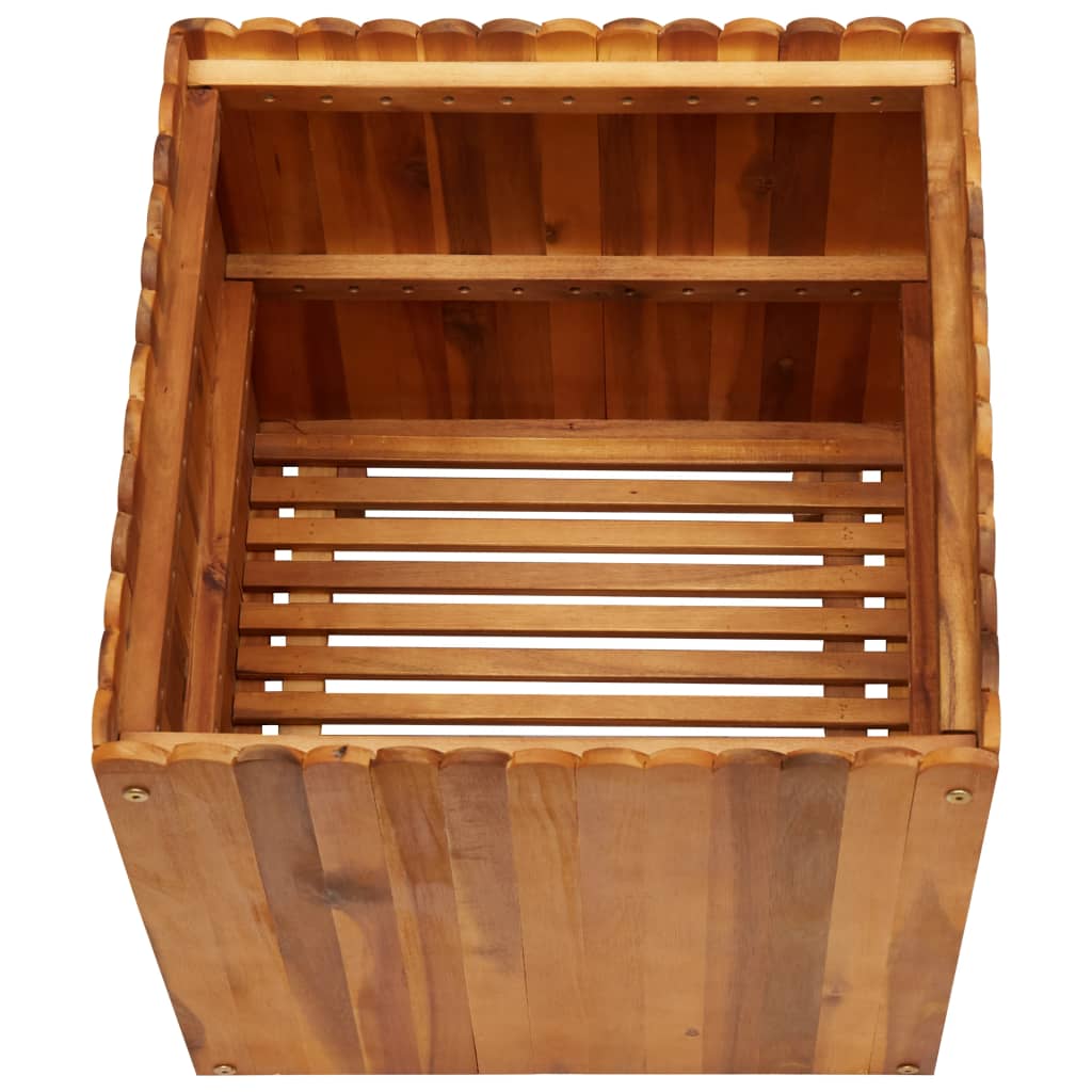 Garten-Hochbeet 50 x 30 x 25 cm Massivholz Akazie