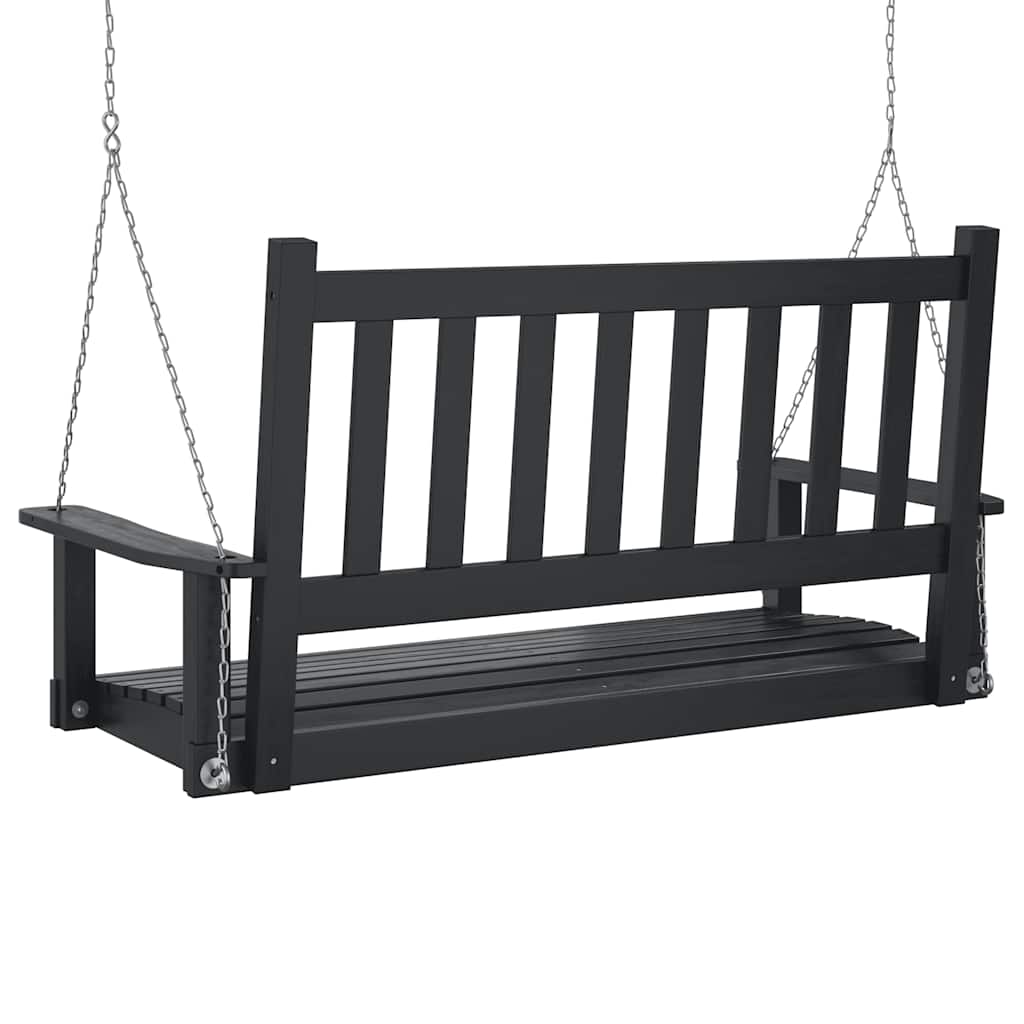 Garten-Hängestuhl mit Metallketten Braun Massivholz Tanne