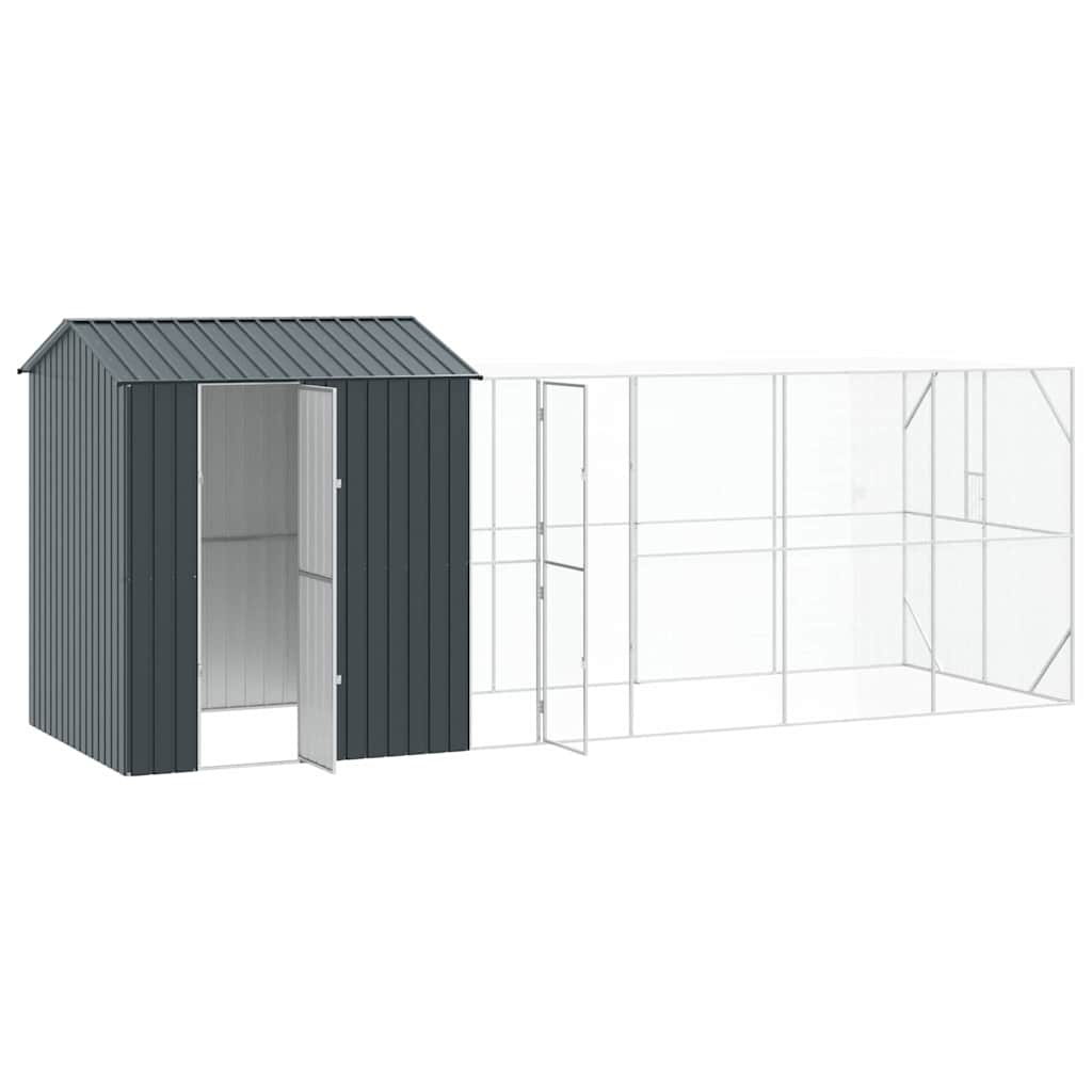 Vogelkäfig Anthrazit 416,5 x 103 x 142 cm Verzinkter Stahl