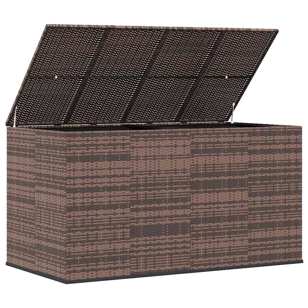 Garten-Kissenbox PE Rattan 100x49x103,5 cm Schwarz