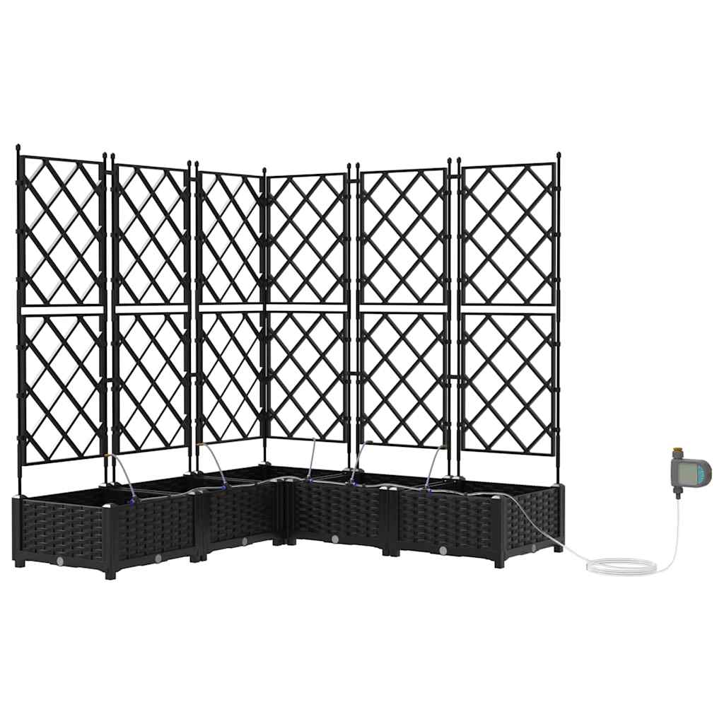 Garten-Pflanzgefäß 4 Stk. Braun 160 x 40 x 22 cm PP