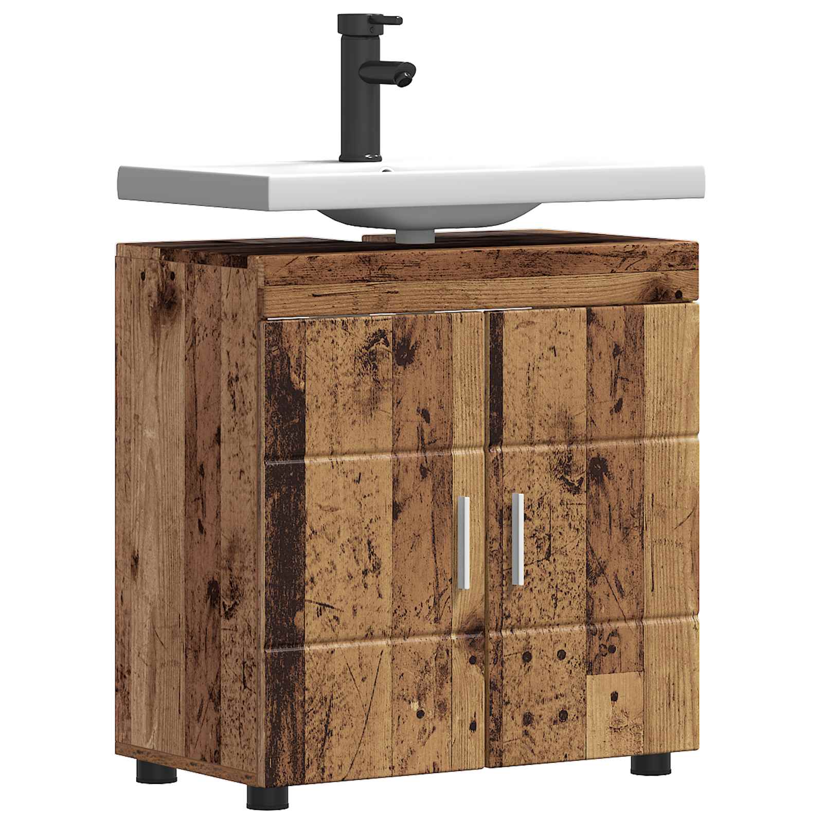 Badezimmermöbel-Set TULUM 2 pcs Weiß 60 x 34 x 63 cm