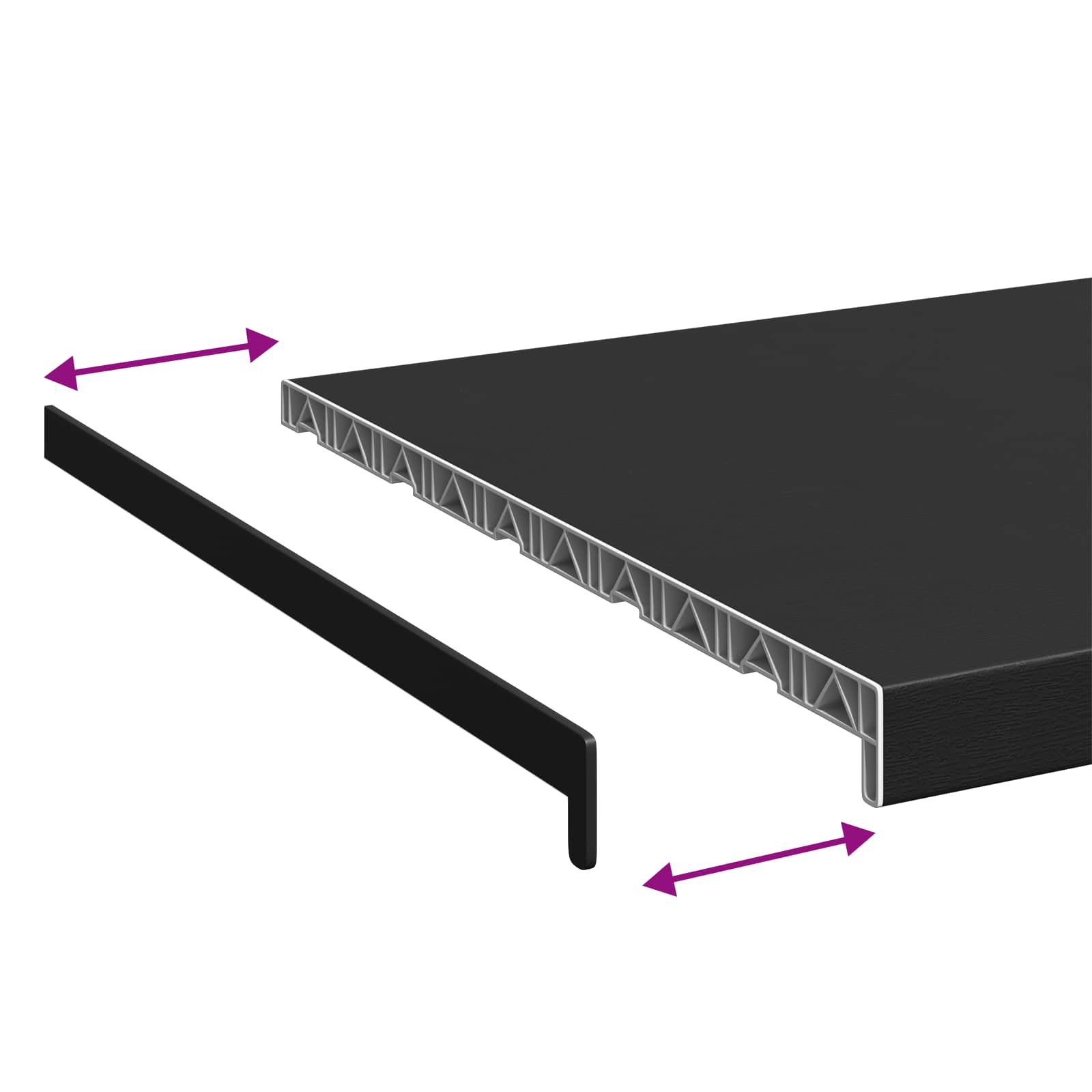 Fensterbank Weiß 60 x 10 x 4,5 cm PVC