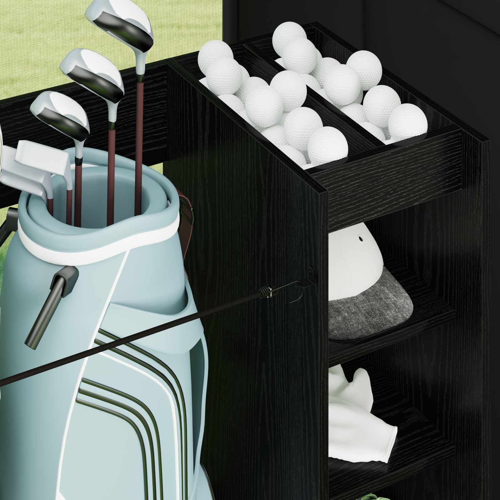 Golf Schrank Mit Rad Uni Weiß 65 x 45 x 98 cm