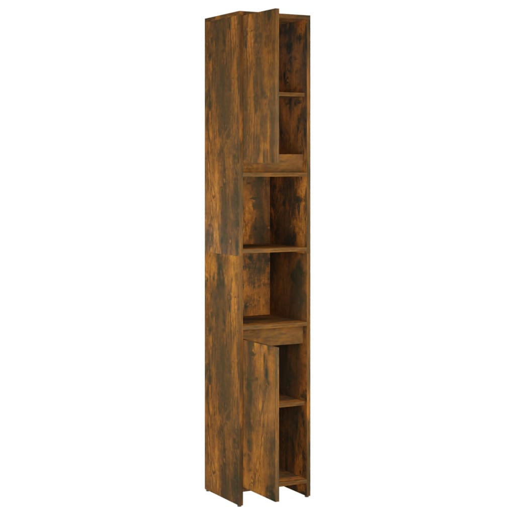 Badezimmerschrank Weiß 30x30x183,5 cm Holzwerkstoff