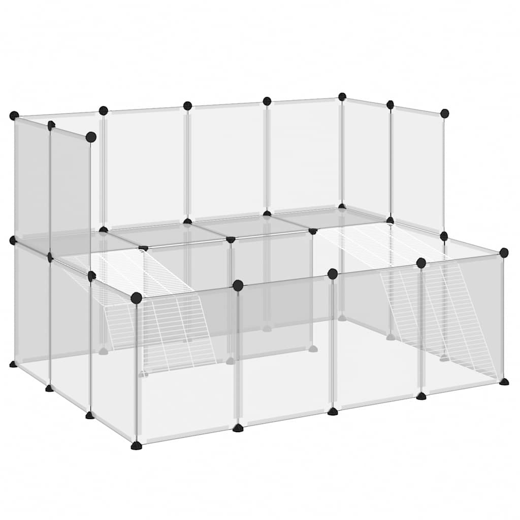 Kleintierkäfig Schwarz 143x107x93 cm PP und Stahl