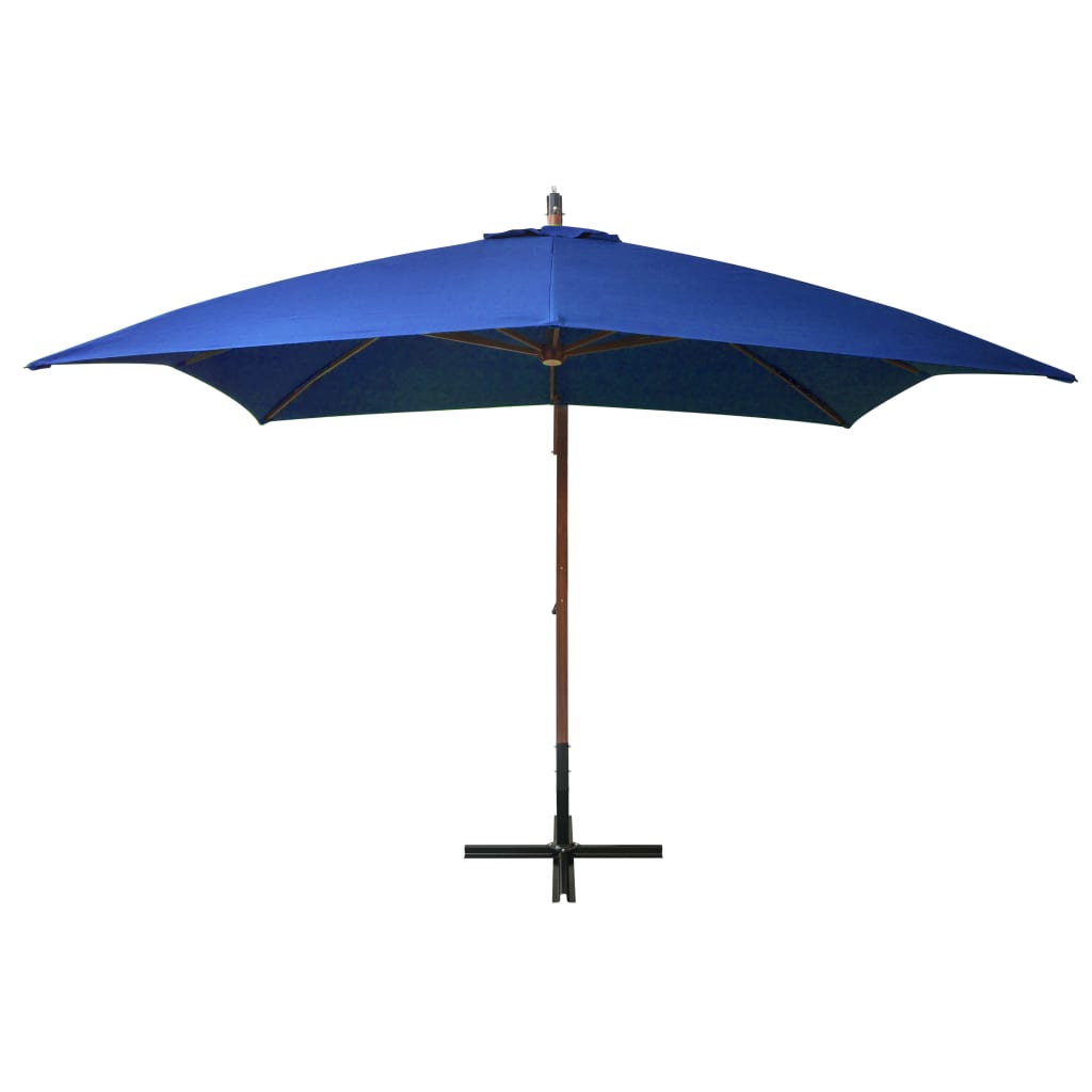 Ampelschirm mit Mast Anthrazit 3,5x2,9 m Massivholz Tanne