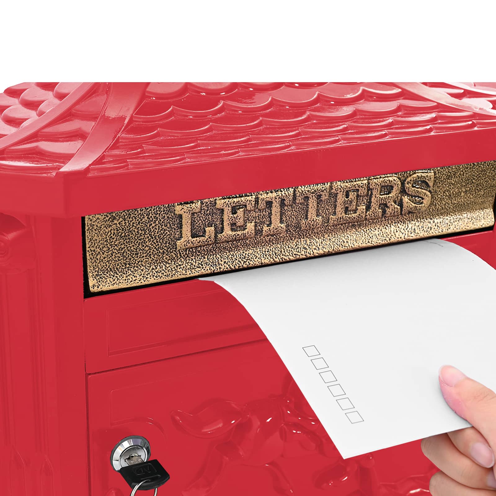 Wandmontierter Briefkasten Grün 40,5 x 16 x 45 cm Gussaluminium