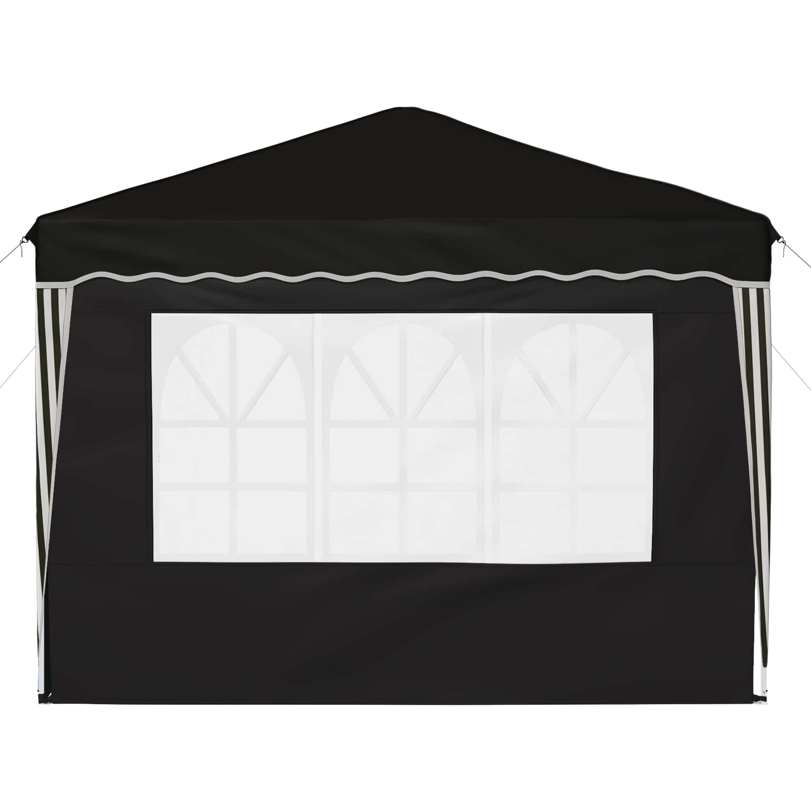 Pop-up Partyzelt 288 x 288 x 245 cm Creme Oxford-Stoff