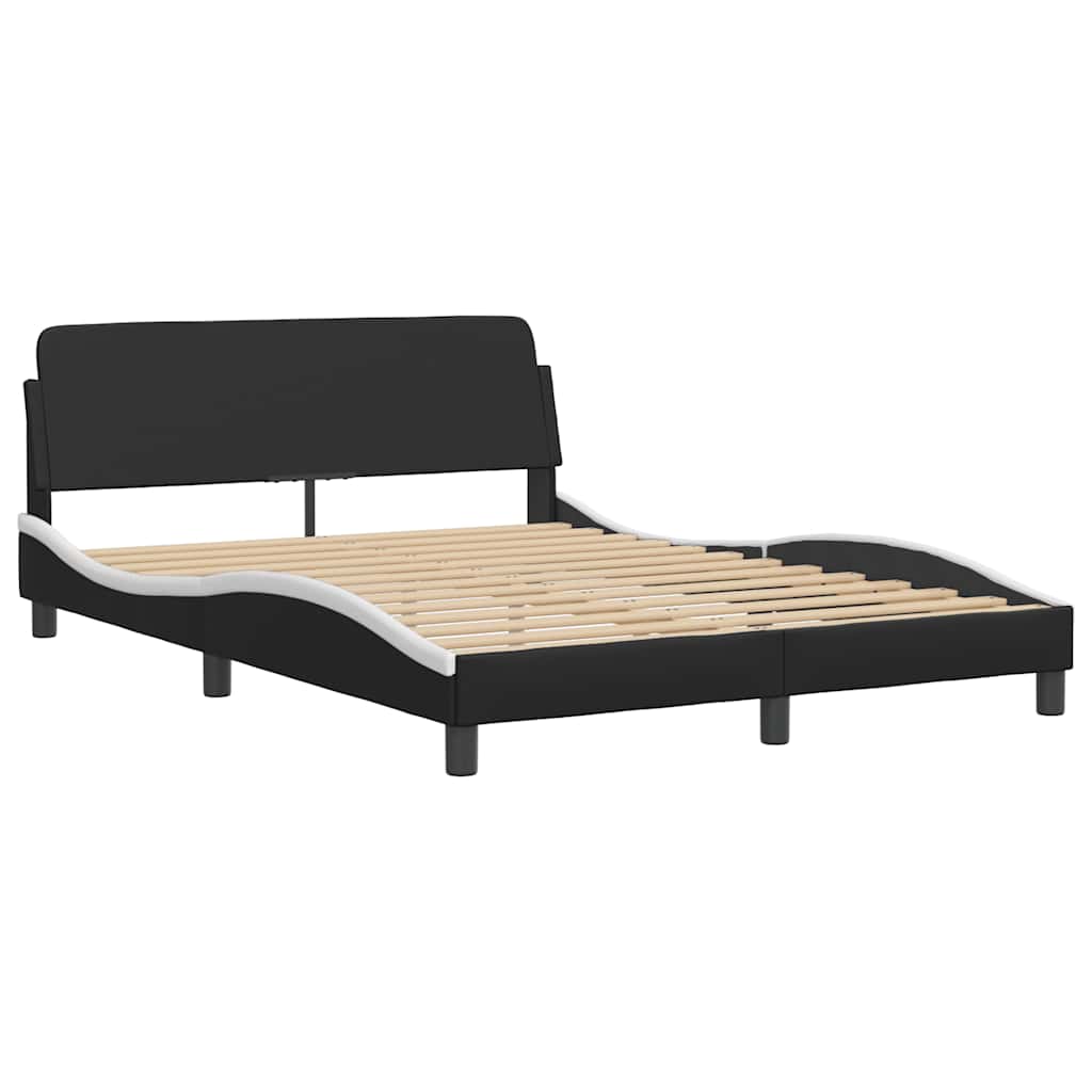 Bett mit Matratze "Dover" Schwarz 80x200 cm Kunstleder