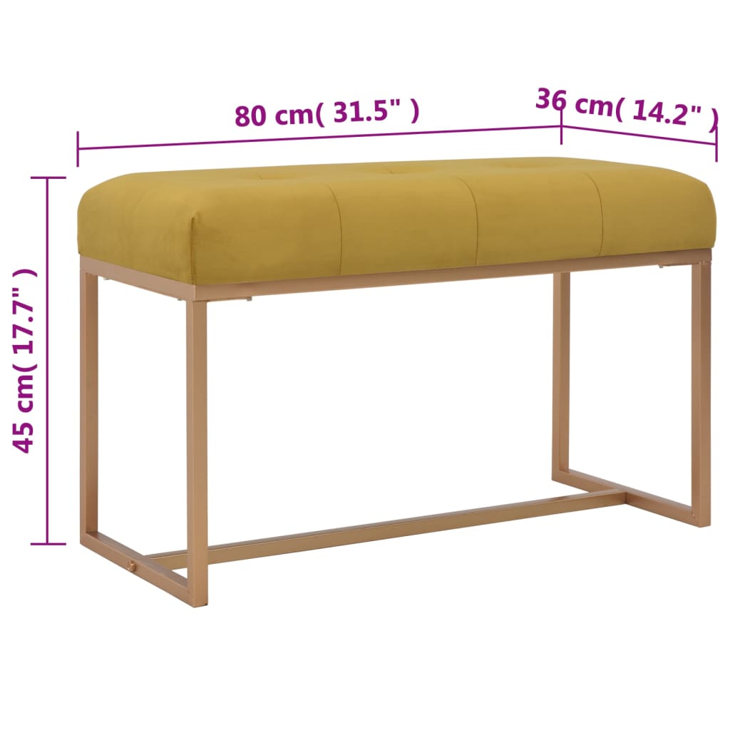 Bank 80 cm Grün Samt