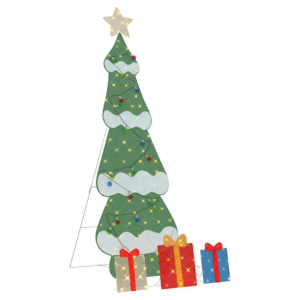 Beleuchteter Weihnachtsbaum mit 3 Geschenkboxen 2D Warm Weiß