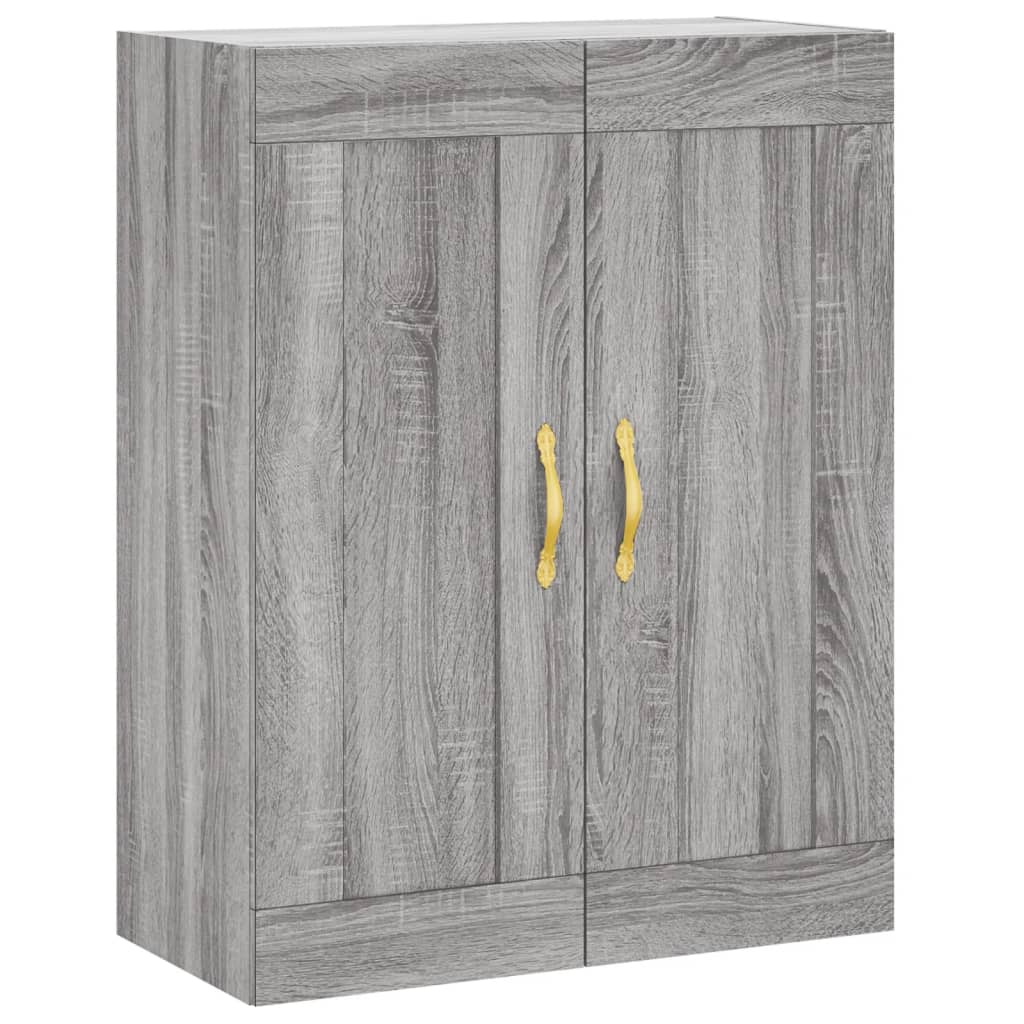 Highboard Betongrau 69,5x34x180 cm Holzwerkstoff