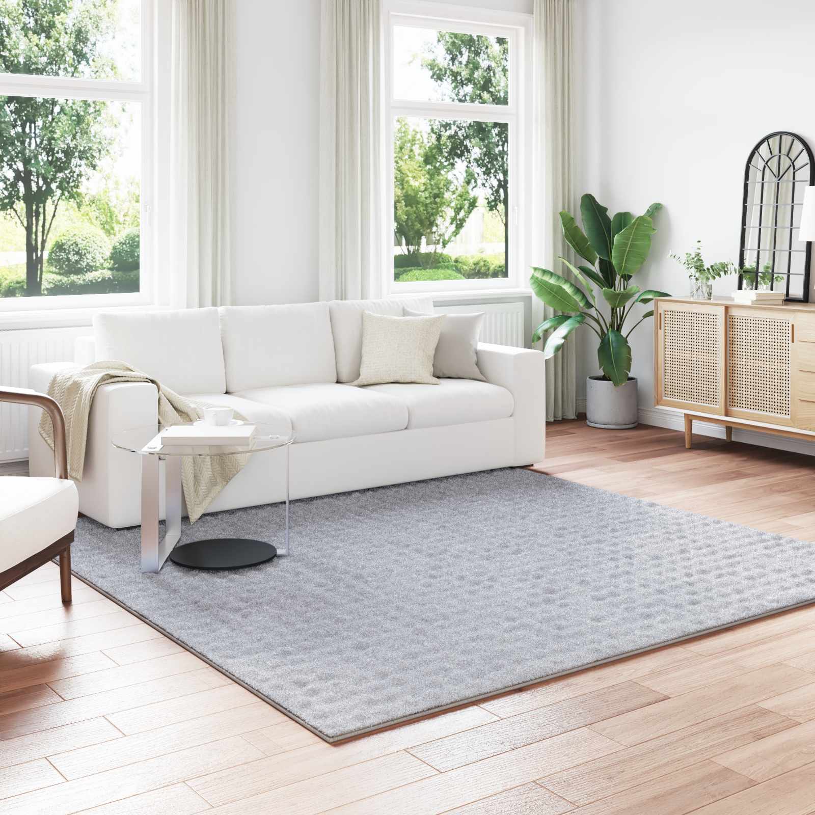 Bereichsteppiche Rechtwinklig SIROLO Creme 150 x 80 cm