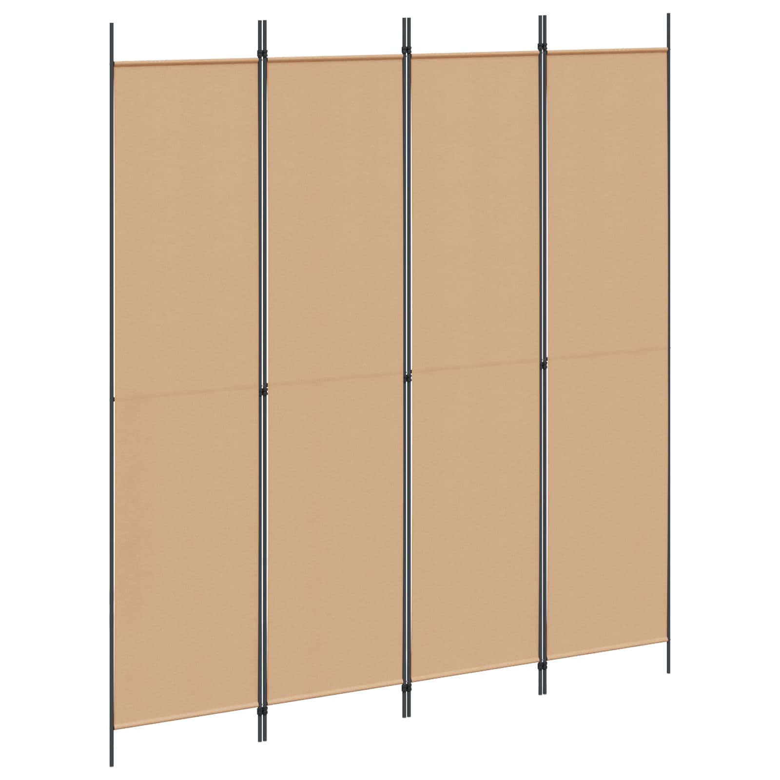 3-teiliger Raumteiler Beige 150 x 220 cm Stoff