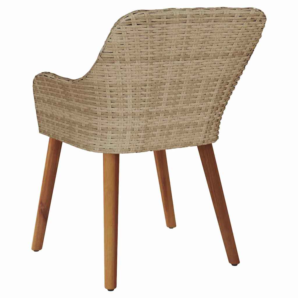 Gartenstuhl 2 pcs Schwarz 62,5 x 55 x 82 cm Poly-Rattan