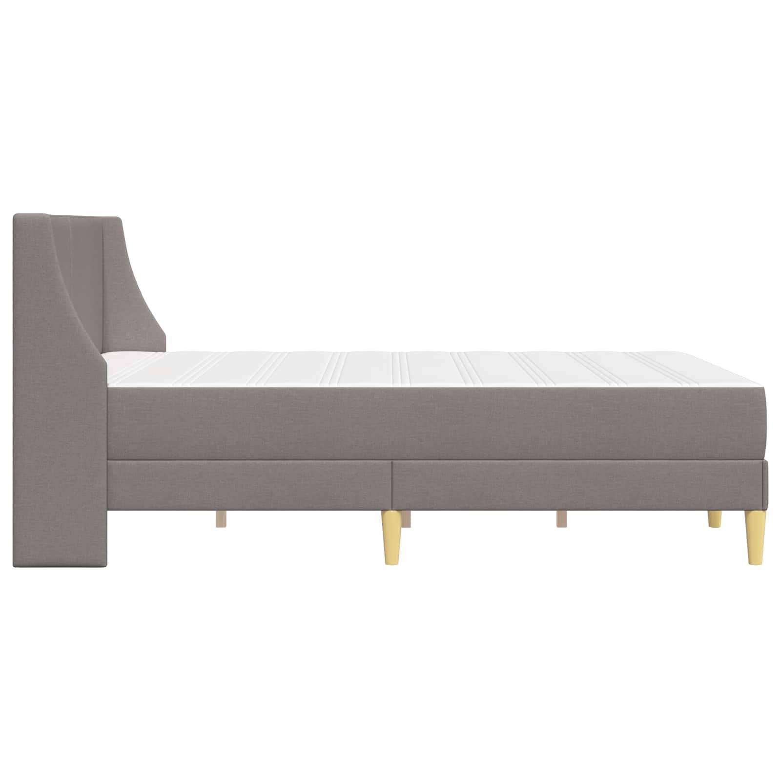 Bettgestell mit Matratze Hellgrau 80x 200 cm Polyester