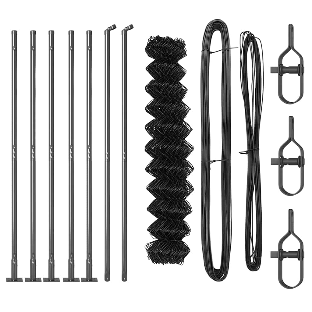 Outdoor Kettenglied-Zaun Erdfixierung 10 x 0,4 m Grün Netz