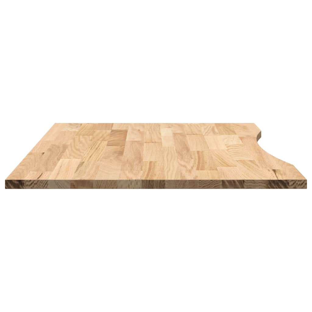 Schreibtischplatte Unbehandelt 80x50x2,5 cm Massivholz Eiche